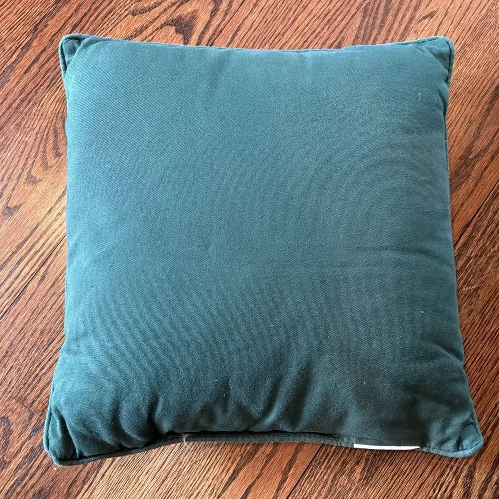 VTG Horses Tapestry Throw Pillow‎ Collage Green Tartan Plaid Equestrian 16